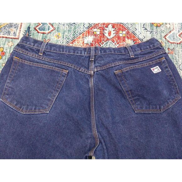 Tyndale FR Jeans Men's 44x29 (Tag 46x30) Dark Wide Leg FRMC 23CAL CAT2 NFPA2112 - Picture 5 of 12
